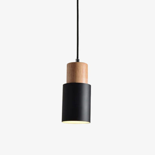 Houten En Metaal Hanglamp Met Modern Design Voor Interieur Noir