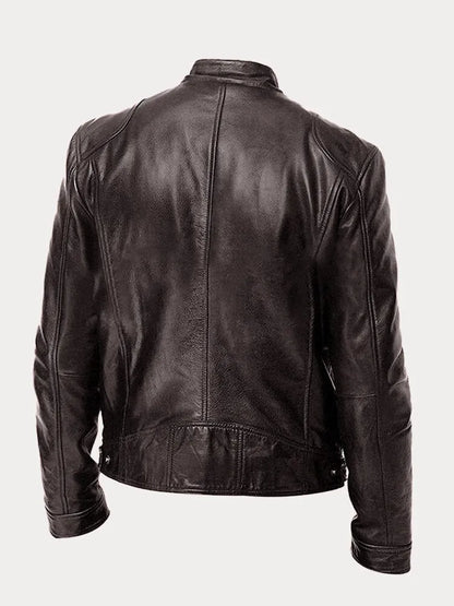 Dervaux | Stoere leren bikerjas in meerdere kleuren