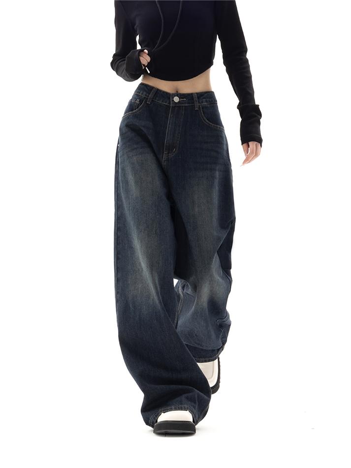 Dames Jeans Katoen Baggy Vintage Stijl 5-Pocket Casual