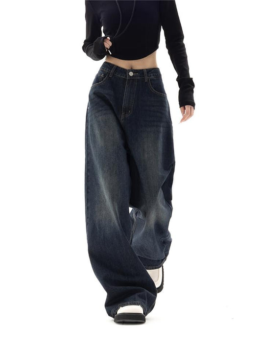 Dames Jeans Katoen Baggy Vintage Stijl 5-Pocket Casual
