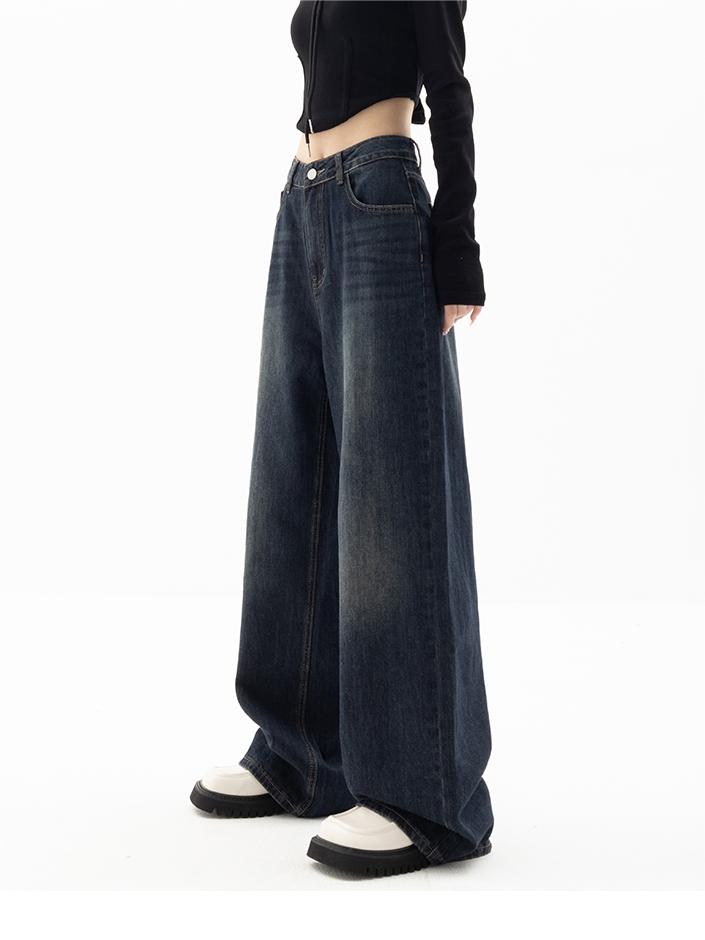 Dames Jeans Katoen Baggy Vintage Stijl 5-Pocket Casual