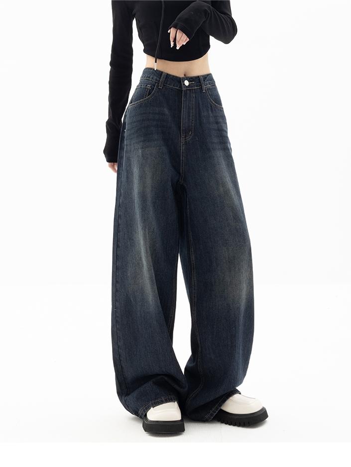 Dames Jeans Katoen Baggy Vintage Stijl 5-Pocket Casual