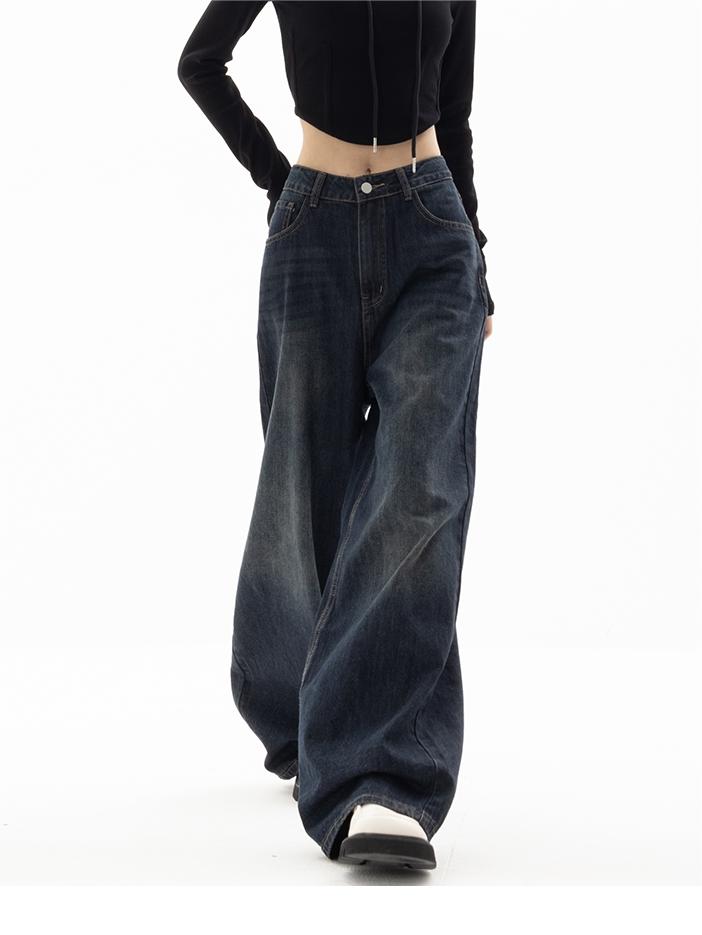 Dames Jeans Katoen Baggy Vintage Stijl 5-Pocket Casual