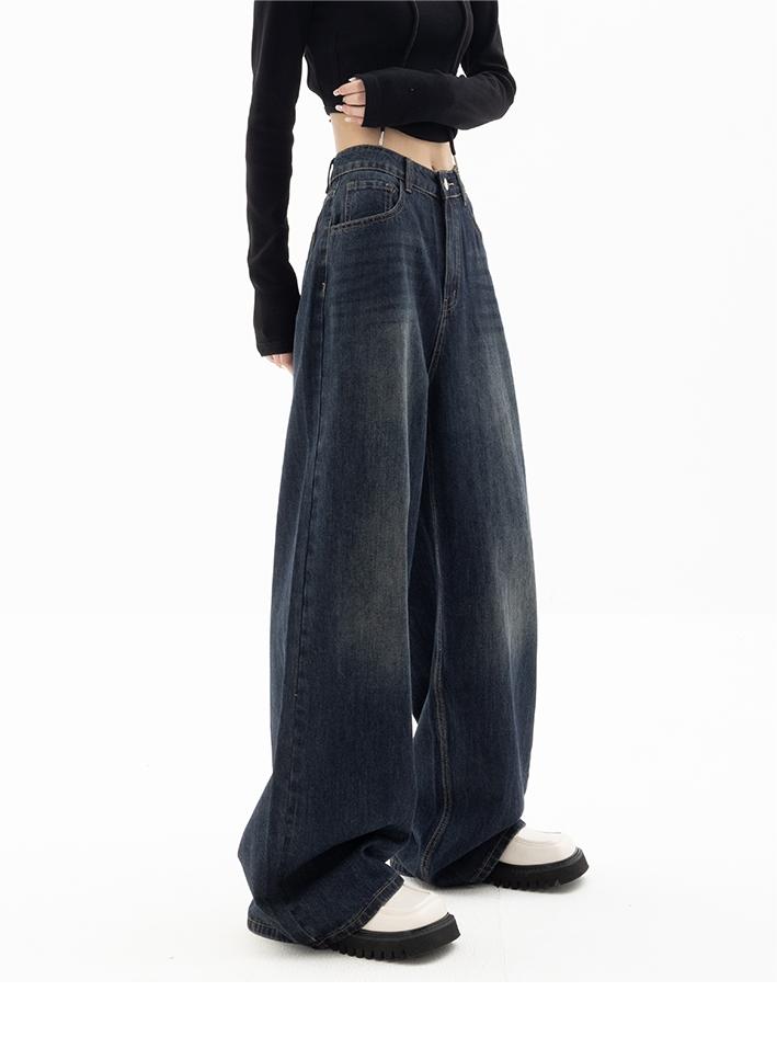 Dames Jeans Katoen Baggy Vintage Stijl 5-Pocket Casual