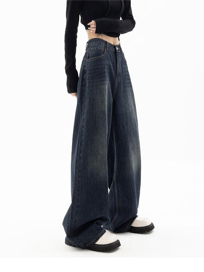 Dames Jeans Katoen Baggy Vintage Stijl 5-Pocket Casual