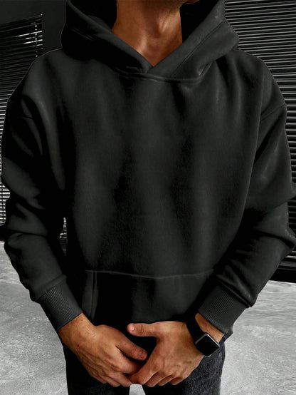 Heren Hoodie Effen Kleur Oversized Casual