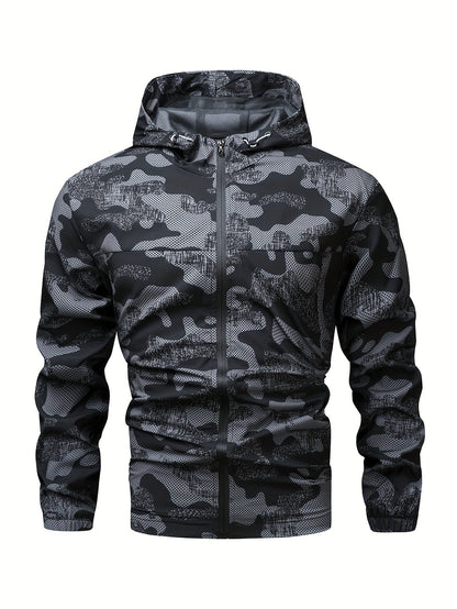 Heren Jas Hoodie Zip Up Grijs