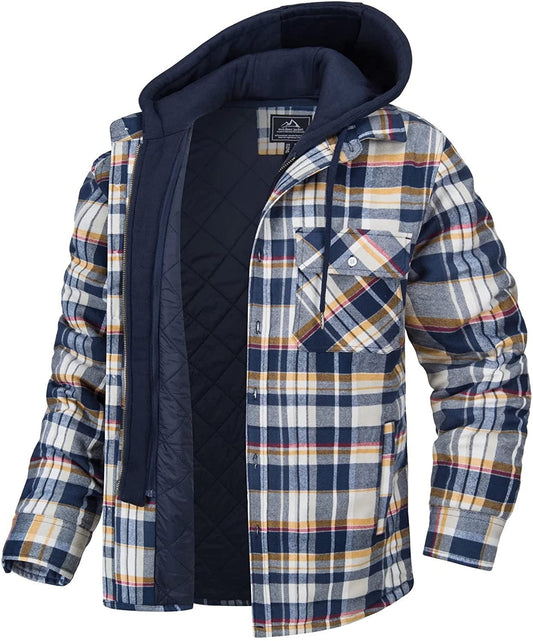 Dervaux Jas | Geruit heren vest met capuchon en warme voering