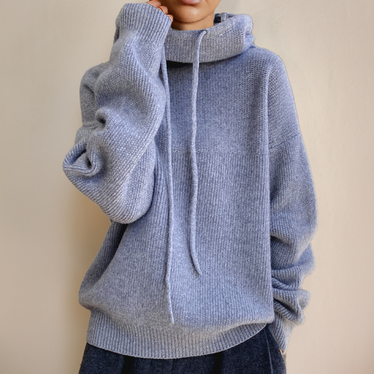 Dames Turtleneck Hoodie Met Hoge Hals Relaxed Fit Zwart