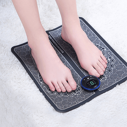 EMS-Voetmassageapparaat | Verbeterde Bloedcirculatie & Spierherstel - Acupressuur met 6 Modi en 9 Intensiteitsniveaus - FootComfort