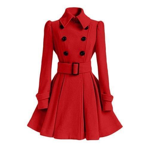 Double Breasted Jas Windbreaker Trenchcoat Lichtgewicht Rood