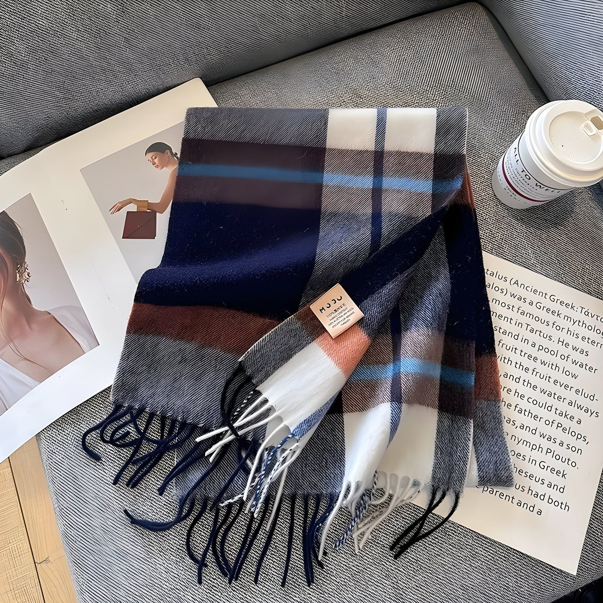 CashmereBreeze Sjaal - Casual Britse Geruite Kasjmier Winter Sjaal voor Vrouwen