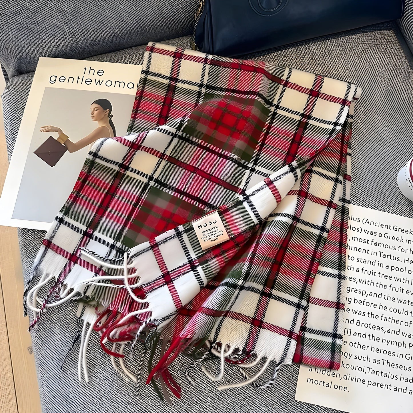 CashmereBreeze Sjaal - Casual Britse Geruite Kasjmier Winter Sjaal voor Vrouwen