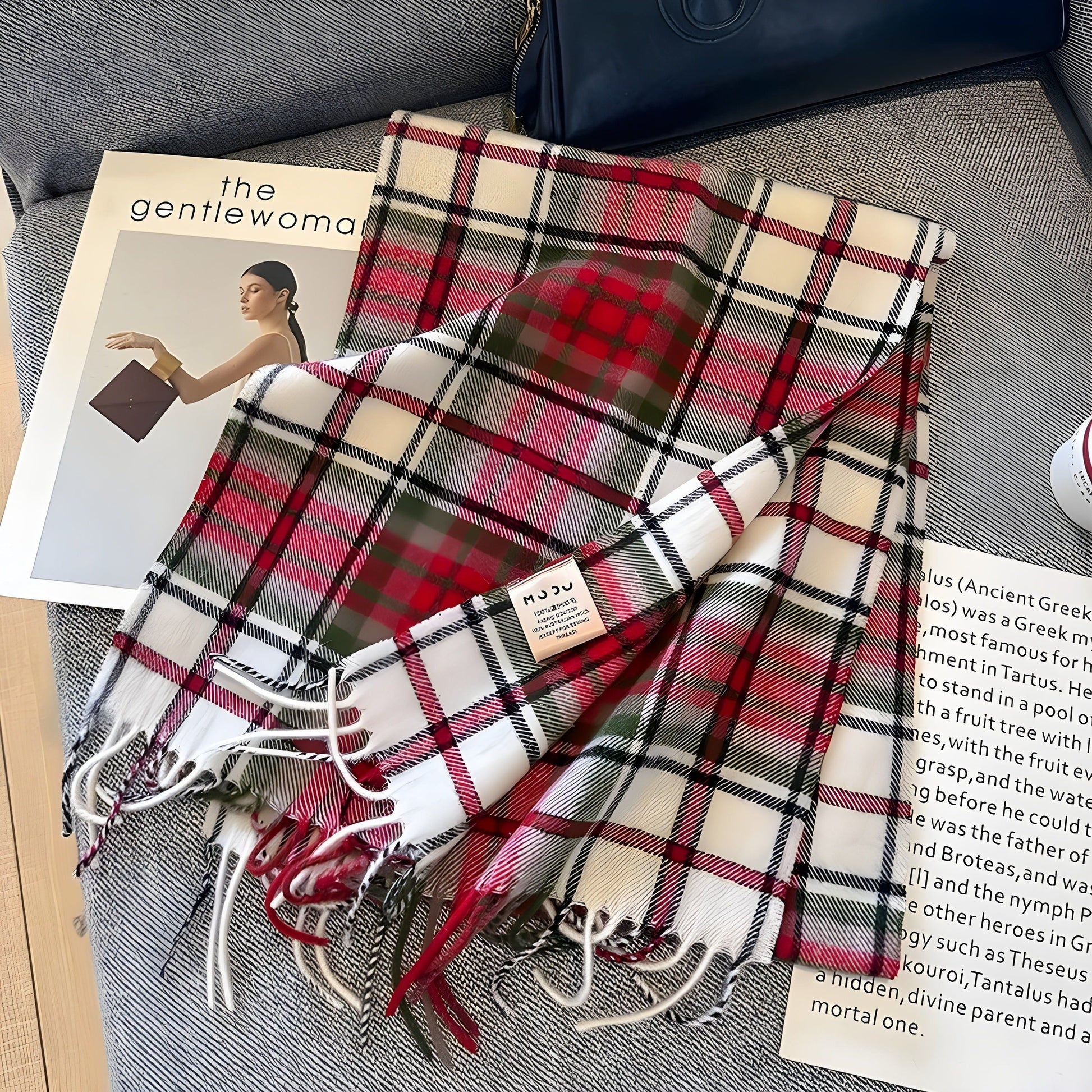 CashmereBreeze Sjaal - Casual Britse Geruite Kasjmier Winter Sjaal voor Vrouwen