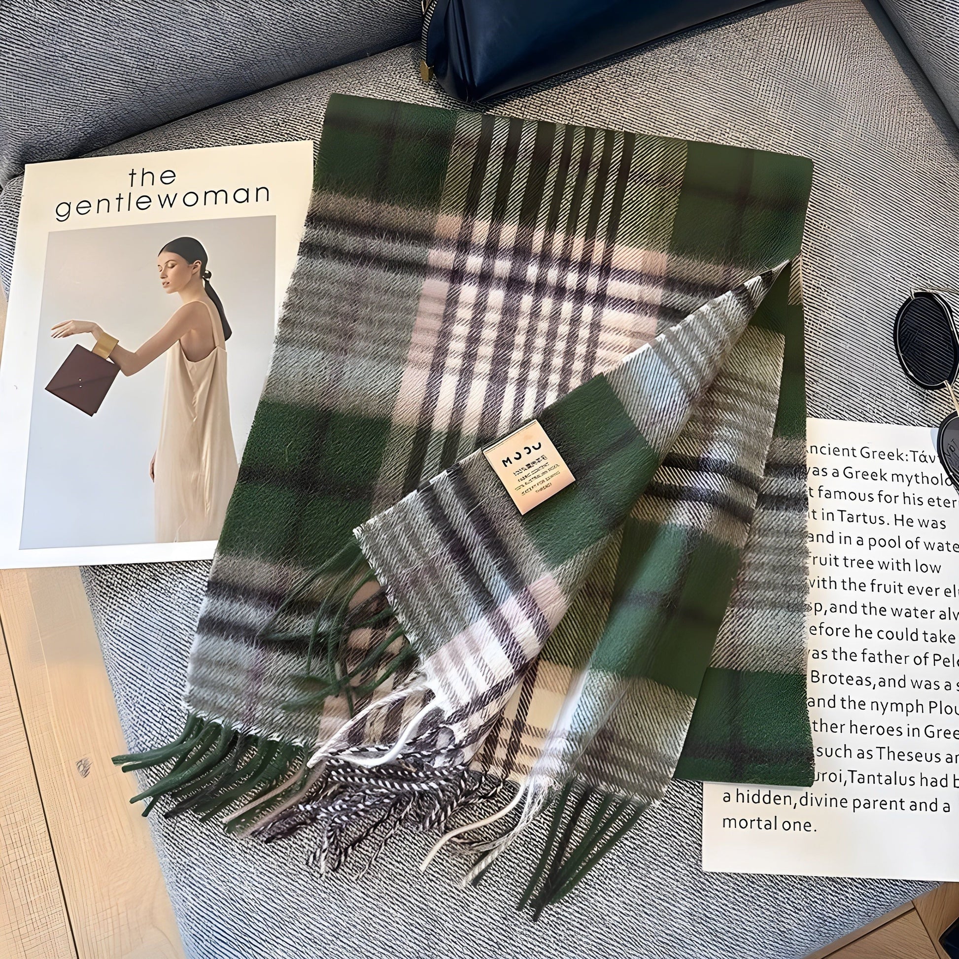 CashmereBreeze Sjaal - Casual Britse Geruite Kasjmier Winter Sjaal voor Vrouwen