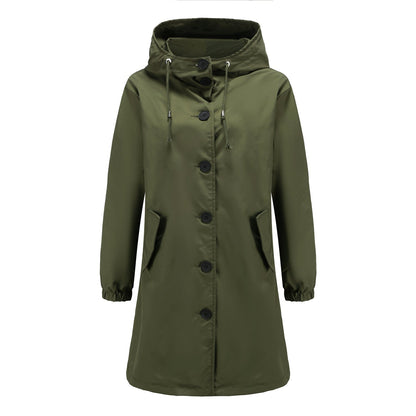 Dames Lichte Regenjas - Slank & Ademend Waterafstotend Groen