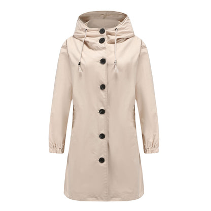 Dames Lichte Regenjas - Slank & Ademend Waterafstotend Beige