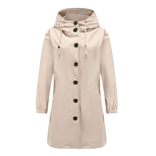 Dames Lichte Regenjas - Slank & Ademend Waterafstotend Beige