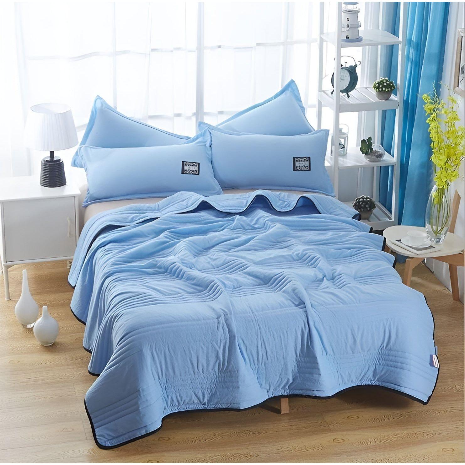 Comfortabel Koel Dekbed met Hypoallergene Koeltechnologie – Ideaal voor Zomer, Ademend en Lichtgewicht 100% Polyester Blauw
