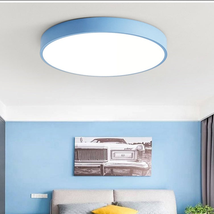 Scandinavische LED Plafondlamp in Cirkelvorm – Houten Plafonniere voor Slaapkamer en Studie, DIA 23 cm en 30 cm
